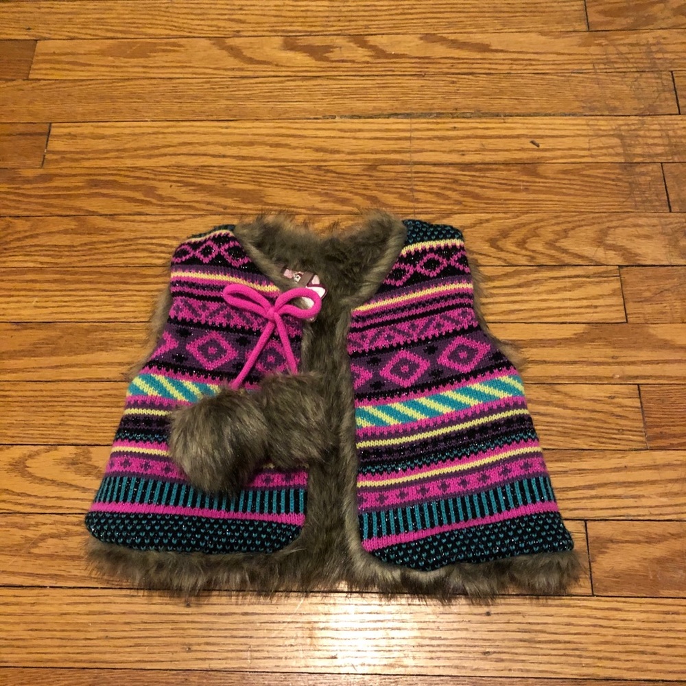NWT Baby Girl Faux Fur Vest - Size 6-18 M